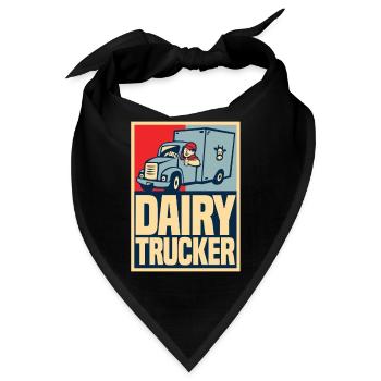 Kuh Milch Treiber Milchwagen - Bandana - Schwarz - Vorne
