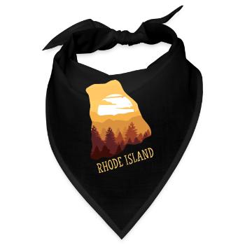 Rhode Island - Bandana - Schwarz - Vorne