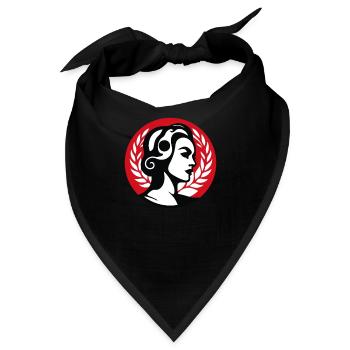 Soziales Frauen-Emblem - Bandana - Schwarz - Vorne