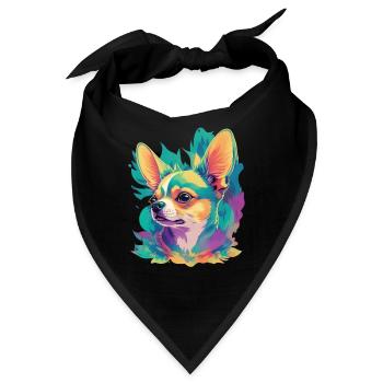 Chihuahua Hund Hunde Design Haustier Hundeliebe - Bandana - Schwarz - Vorne