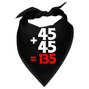 45 + 45 = 135 4 - Bandana - Schwarz - Vorne