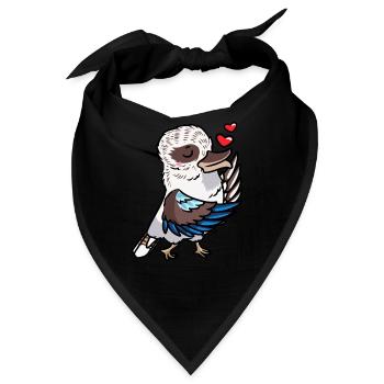 Lachender Hans Vogel Jägerliest Küsse Kawaii - Bandana - Schwarz - Vorne