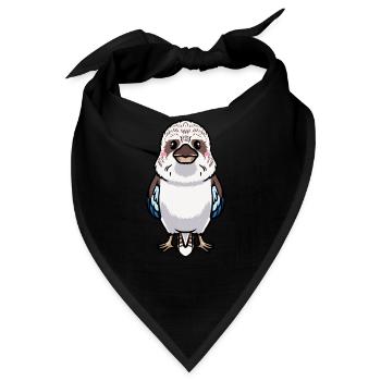 Lachender Hans Vogel Jägerliest Kawaii Emoticon - Bandana - Schwarz - Vorne