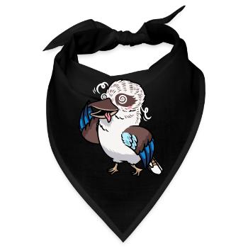 Lachender Hans Vogel Jägerliest Kawaii Emoticon - Bandana - Schwarz - Vorne
