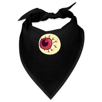 Spooky Scary Eyeball Lustige Halloween Party Nacht - Bandana - Schwarz - Vorne