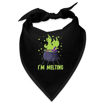 Ich schmelze lustig Halloween Hexe Grün Pool Lehre - Bandana - Schwarz - Vorne