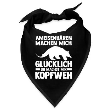 Ameisenbär - Bandana - Schwarz - Vorne