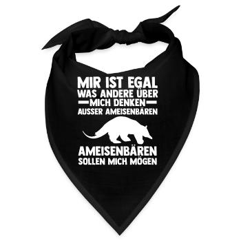 Ameisenbär - Bandana - Schwarz - Vorne