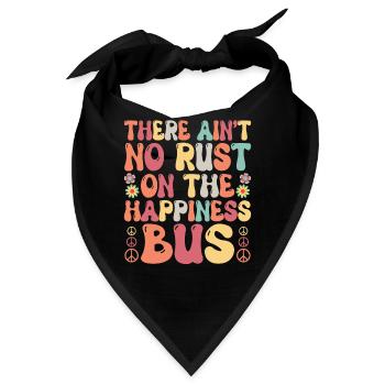 Hippie Frieden Freundlichkeit - Bandana - Schwarz - Vorne
