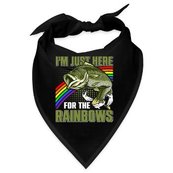 Funny Fishing Men Women - Bandana - Schwarz - Vorne