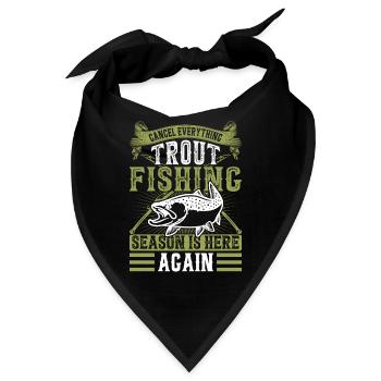 Funny Fishing Men Women - Bandana - Schwarz - Vorne