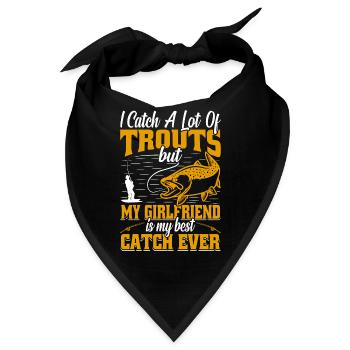 Funny Fishing Men Women - Bandana - Schwarz - Vorne
