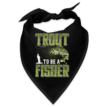 Funny Fishing Men Women - Bandana - Schwarz - Vorne
