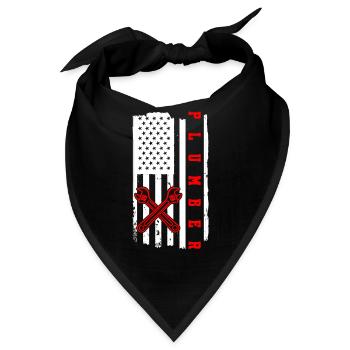 Plumber Flag USA Plumber - Bandana - Schwarz - Vorne