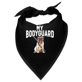 Pug Gifts for Pug Lovers - Bandana - Schwarz - Vorne
