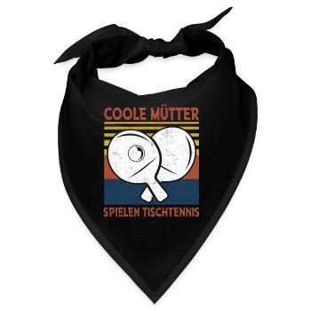 Coole Mütter spielen Tischtennis - Bandana - Schwarz - Vorne