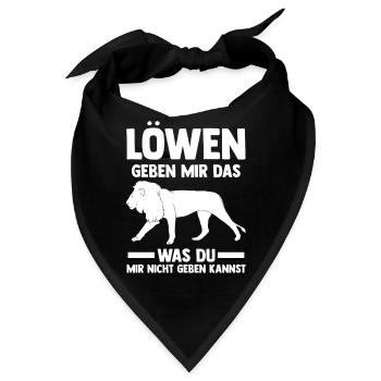 Löwe Löwen - Bandana - Schwarz - Vorne