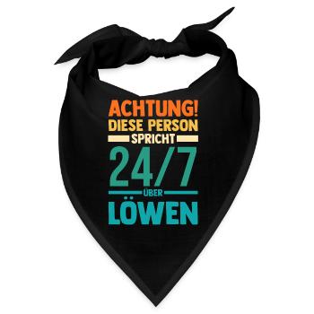 Löwe Löwen - Bandana - Schwarz - Vorne