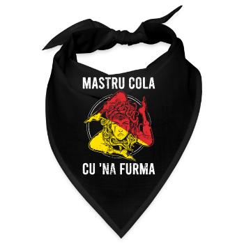 Sizilien Trinacria Mastru Cola, cu ‘na furma - Bandana - Schwarz - Vorne
