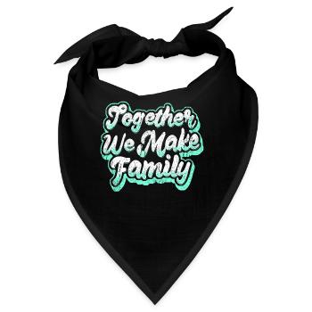 Familie Spruch Inspiration - Bandana - Schwarz - Vorne