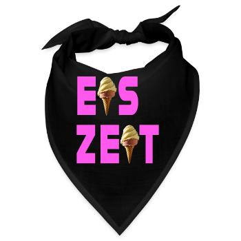 Eiszeit rosa - Bandana - Schwarz - Vorne