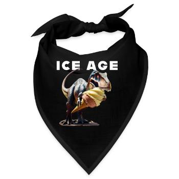 Eiszeit mit Dinosaurier - Bandana - Schwarz - Vorne