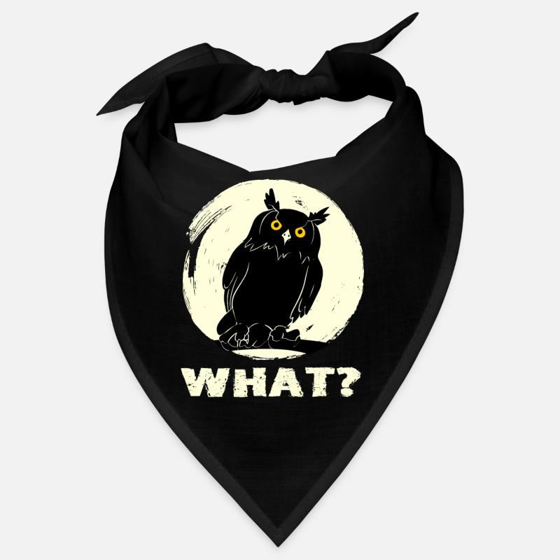 Eule fragt skeptisch What? Lustiger Eulen Spruch Bandana