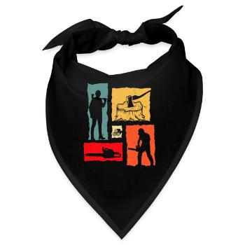Lumberjack Retro - Bandana - Schwarz - Vorne