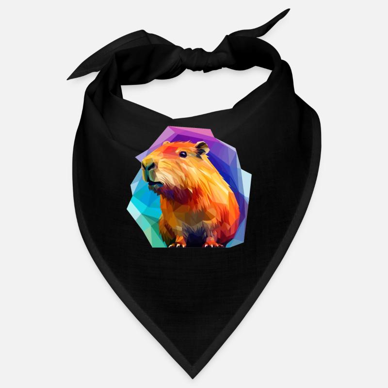 Capybara Low Polygon Design Bandana