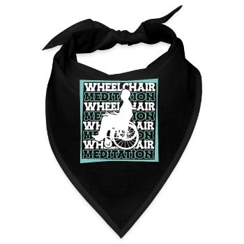 Meditation Meditieren Rollstuhl - Bandana - Schwarz - Vorne