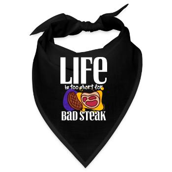 Steak - Bandana - Schwarz - Vorne