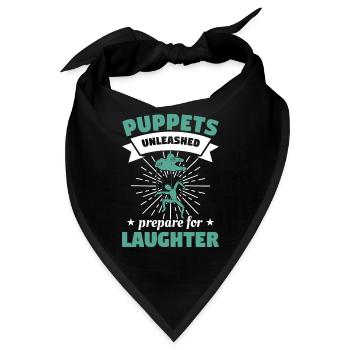 Entfesselte Puppen bereiten sich auf das Lachen vor Puppenspiel - Bandana - Schwarz - Vorne