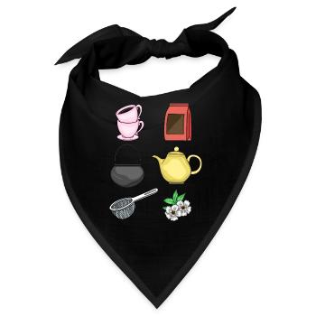 Tee Trinken Tee Geschenk Frauen Liebhaber Tee - Bandana - Schwarz - Vorne