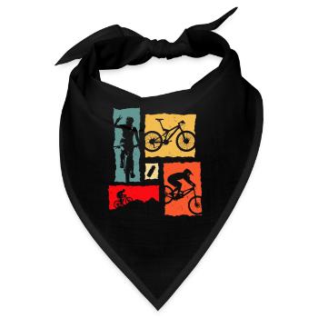 Mountainbike Retro - Bandana - Schwarz - Vorne