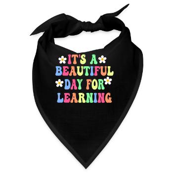 Es ist ein schöner Tag zum Lernen - Bandana - Schwarz - Vorne