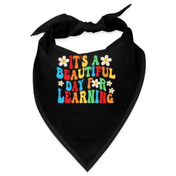 Es ist ein schöner Tag zum Lernen - Bandana - Schwarz - Vorne