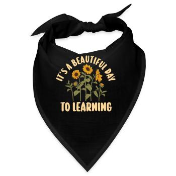 Es ist ein schöner Tag zum Lernen - Bandana - Schwarz - Vorne
