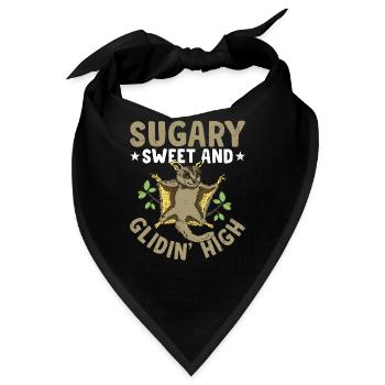 Glidin' High Sugar Glider Besitzer Sugar Gliders - Bandana - Schwarz - Vorne
