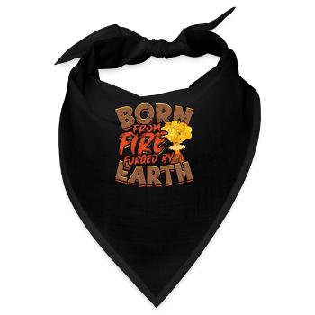 Aus Feuer geboren, von der Erde geschmiedet - Volcano - Bandana - Schwarz - Vorne
