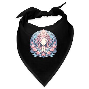 Meditation Achtsamkeit Entspannung Ruhe - Bandana - Schwarz - Vorne