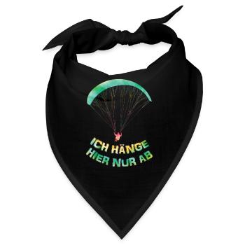 Gleitschirmflieger Ich Hänge hier nur Ab - Bandana - Schwarz - Vorne