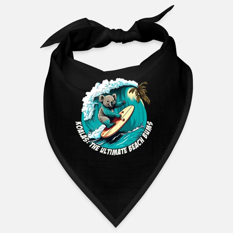 Beach Bums Koala has fun surfing Bandana