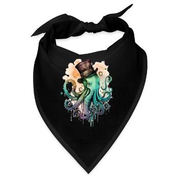 Oktophus mit Zylinder - Bandana - Schwarz - Vorne