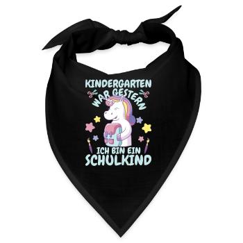Schülerin Erstklässlerin Grundschule - Bandana - Schwarz - Vorne