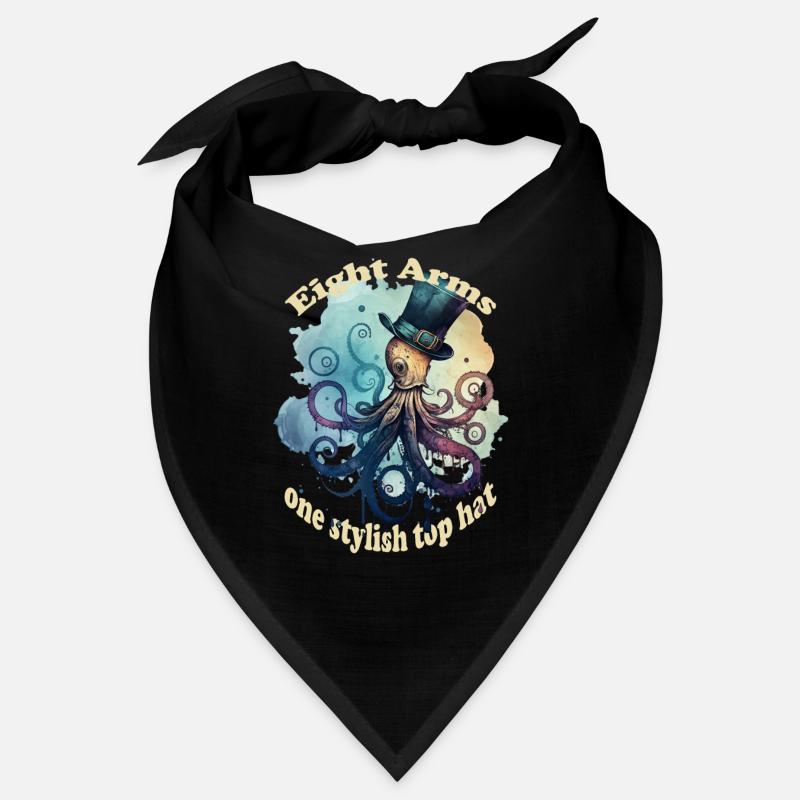 Eight arms, a stylish hat, octopus Bandana