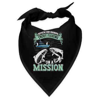 Funny Fishing Men Women - Bandana - Schwarz - Vorne