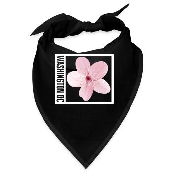 Washington DC Hemd, Kirschblüte Blumen-Pop - Bandana - Schwarz - Vorne