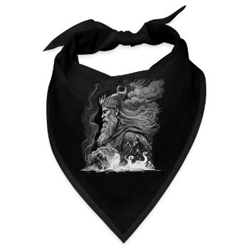 Odin Vater der Götter Nordische Mythologie Wotan - Bandana - Schwarz - Vorne