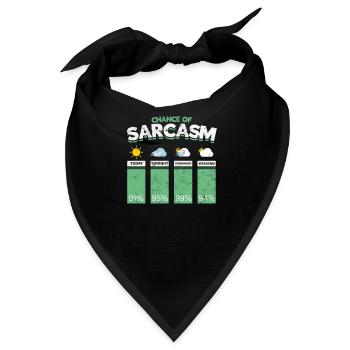 Chance auf Sarkasmus - Prognose - Humor - Bandana - Schwarz - Vorne