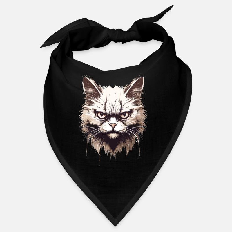 Katze Genervtes Katzengesicht Böser Stubentiger Bandana